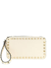 Valentino Garavani Rockstud leather mini bag Ivory