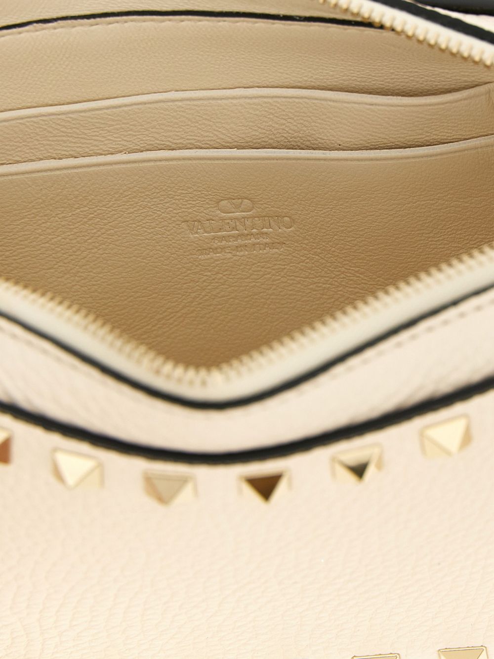 Valentino Garavani Rockstud leather mini bag Ivory