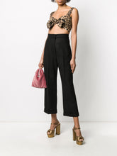 Dolce & Gabbana Leopard Print Bustier Top Brown