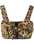 Dolce & Gabbana Leopard Print Bustier Top Brown