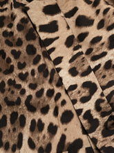 Dolce & Gabbana High-Waisted Leopard Shorts Brown