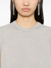 Tom Ford Sequined Sleeveless Top Silver