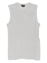Tom Ford Sequined Sleeveless Top Silver