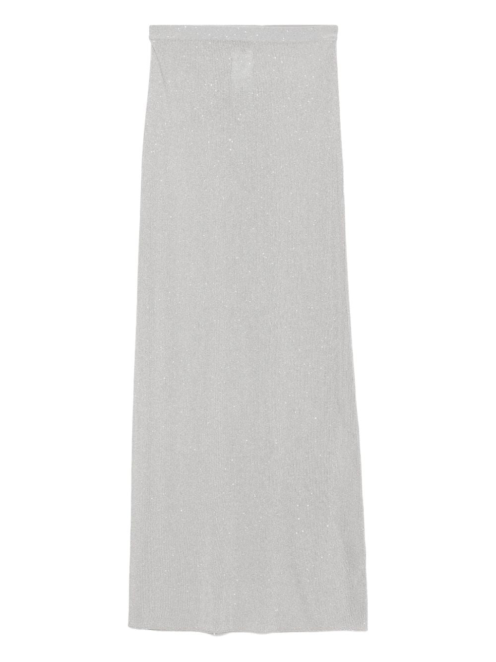 Tom Ford Sequined Long Skirt Silver