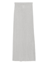 Tom Ford Sequined Long Skirt Silver