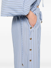Zimmermann Wide-Leg Striped Trousers Clear Blue