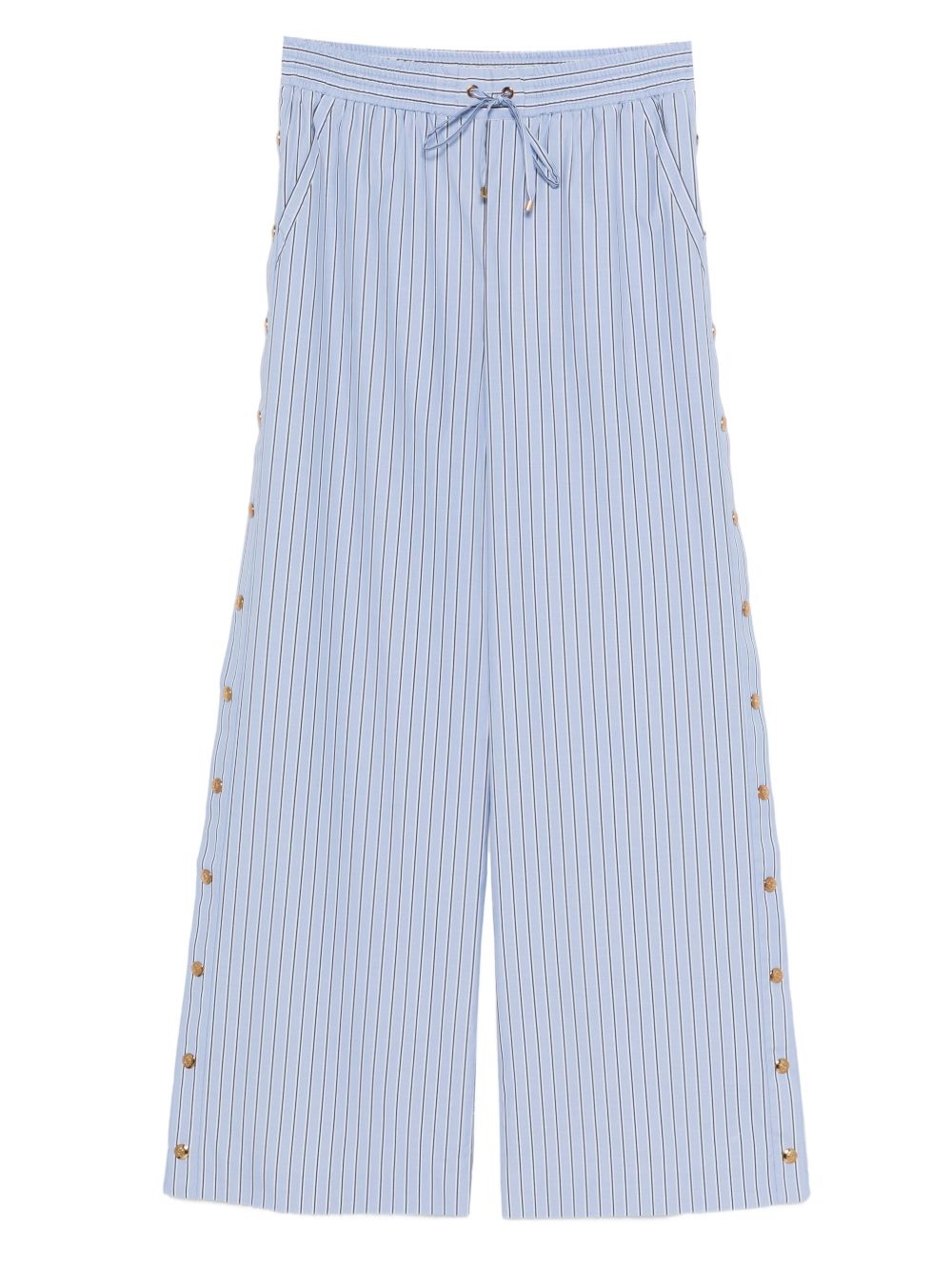 Zimmermann Wide-Leg Striped Trousers Clear Blue