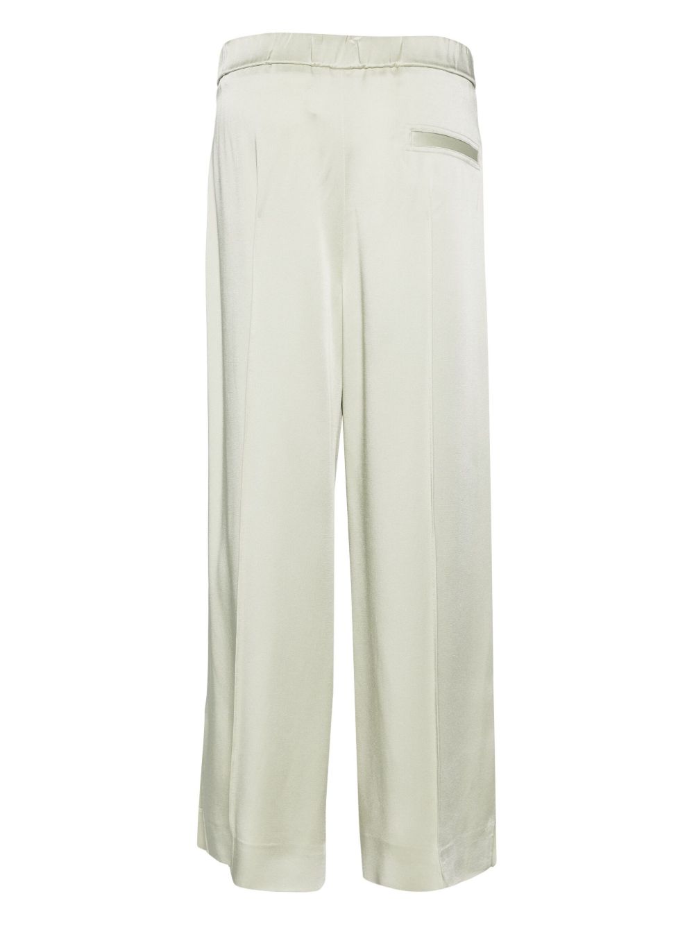 Jil Sander Wide Leg Satin Trousers Light green