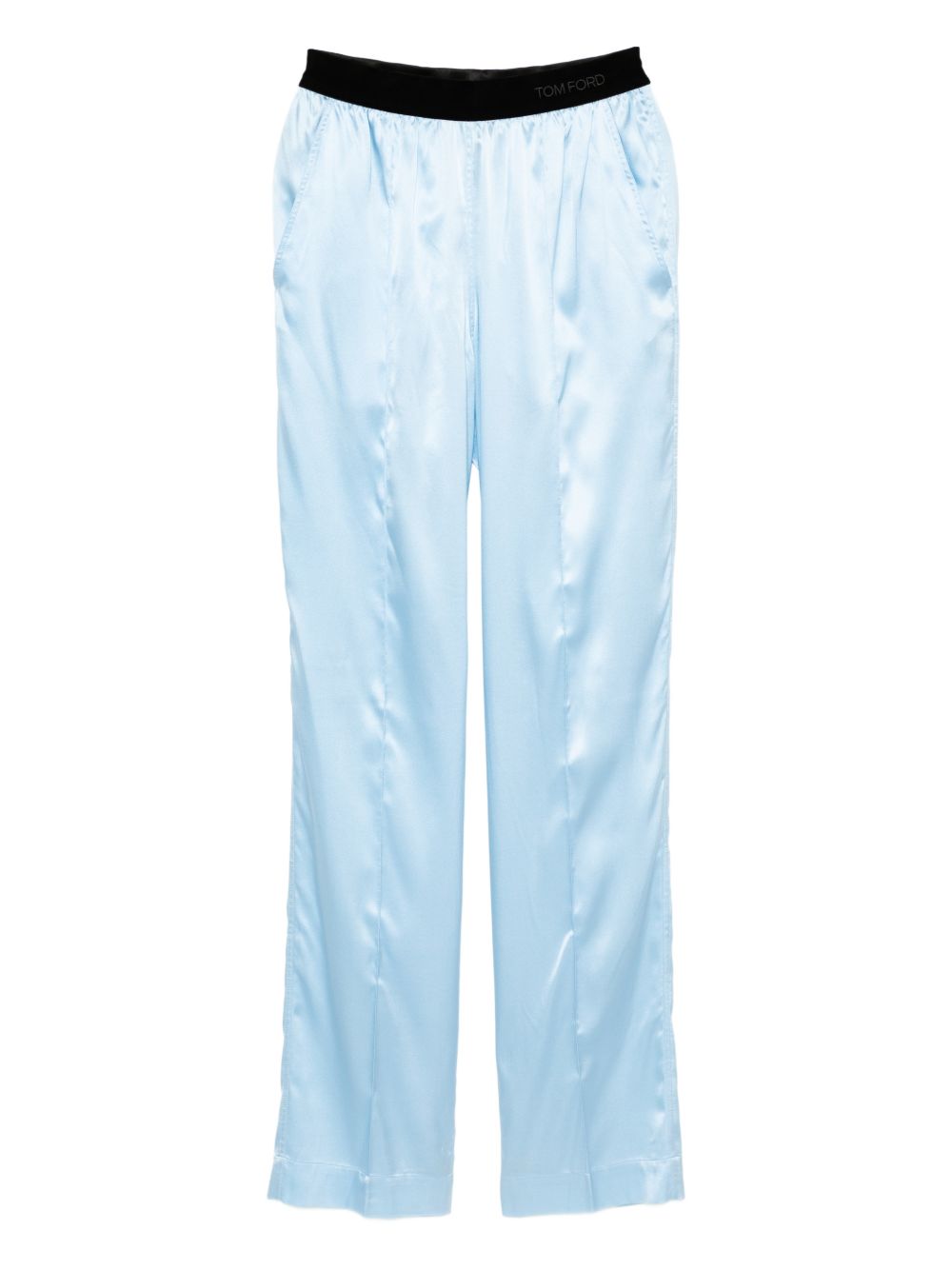 Tom Ford Silk Pajama Trousers Clear Blue