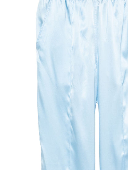 Tom Ford Silk Pajama Trousers Clear Blue