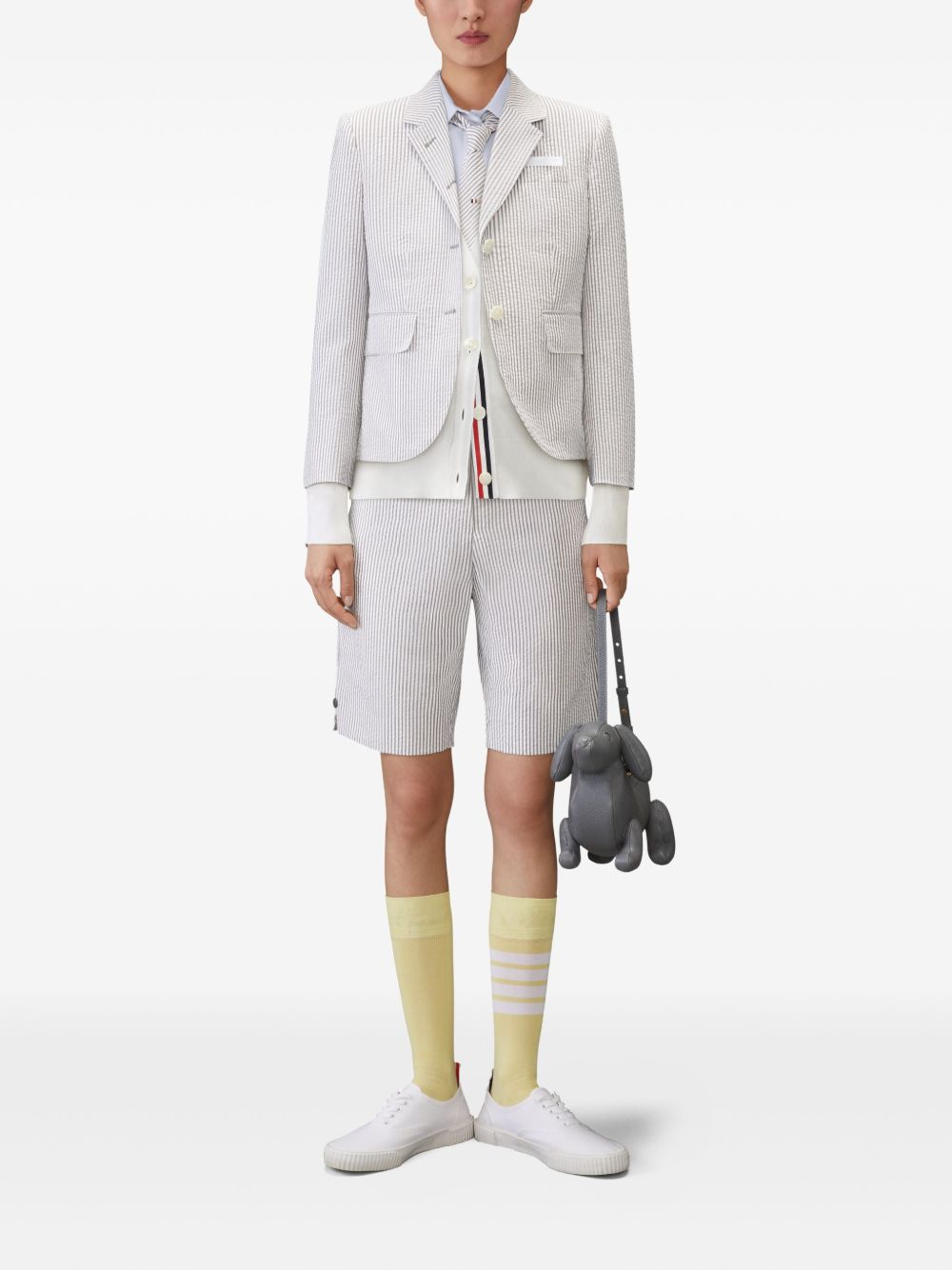 Thom Browne Cotton Cropped Shirt Clear Blue