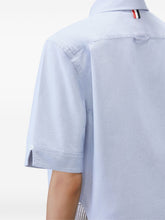 Thom Browne Cotton Cropped Shirt Clear Blue