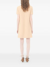 Valentino Short Wool Mini Dress Beige