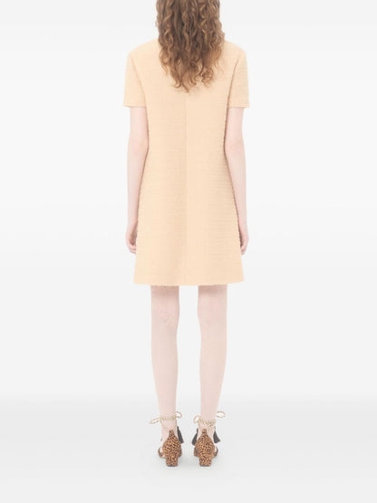 Valentino Short Wool Mini Dress Beige