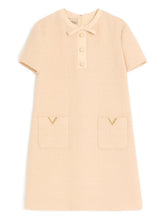 Valentino Short Wool Mini Dress Beige