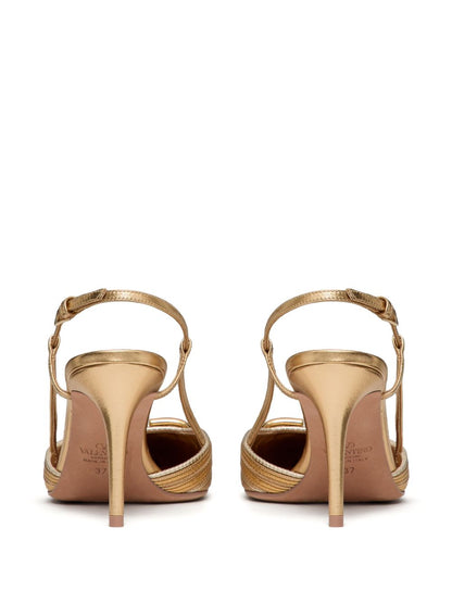 Valentino Garavani VLogo Signature Slingback Pumps Golden golden