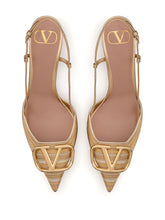 Valentino Garavani VLogo Signature Slingback Pumps Golden golden