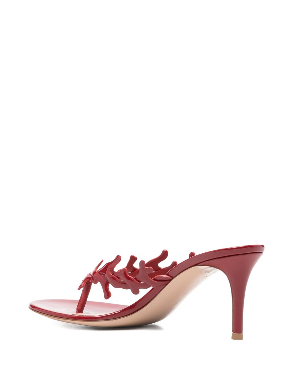Gianvito Rossi Thong Patent Leather Sandals Red