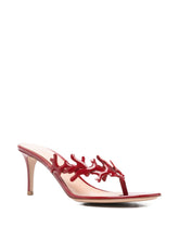 Gianvito Rossi Thong Patent Leather Sandals Red