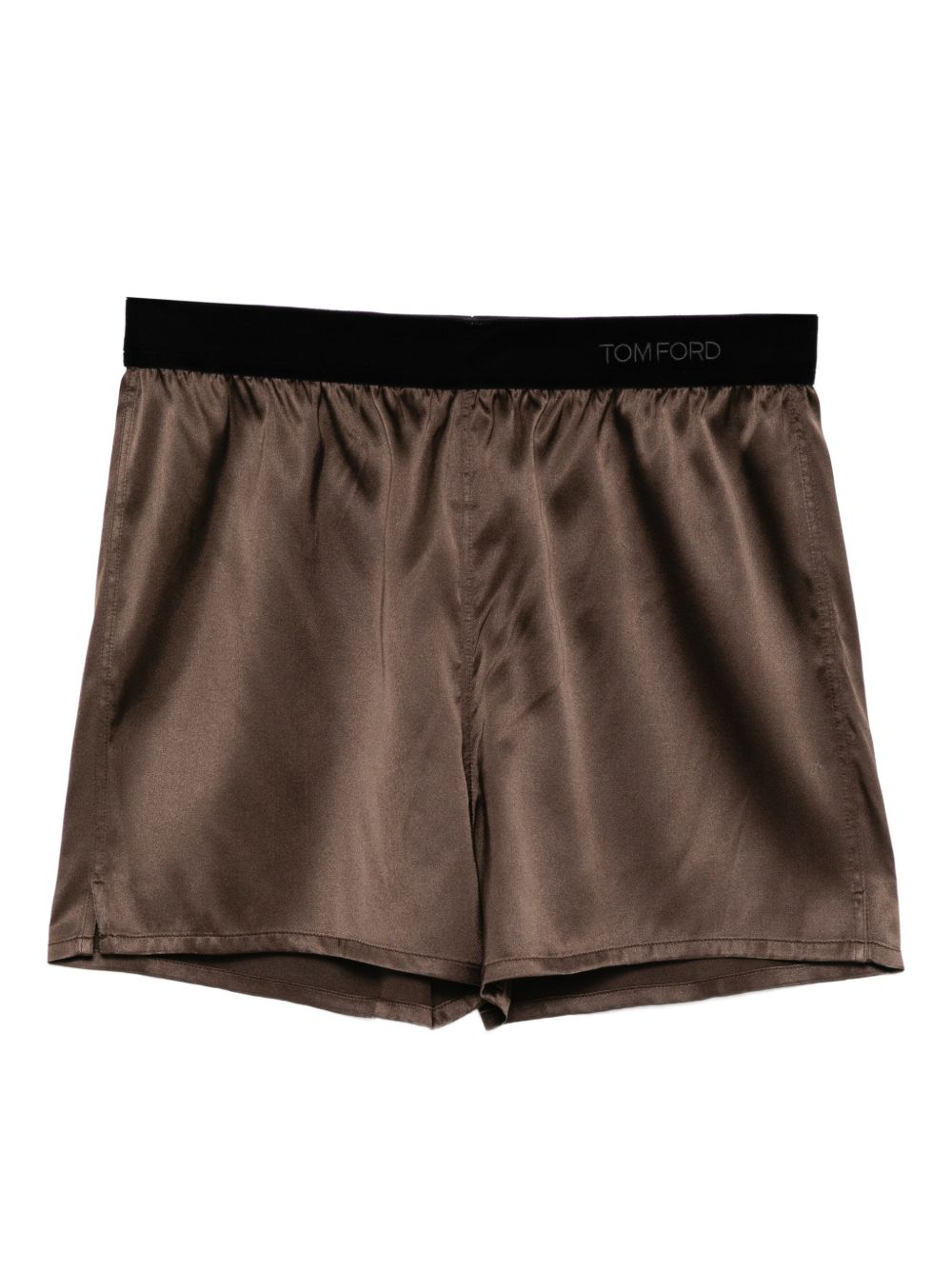 Tom Ford Silk Pajama Shorts Brown