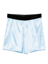 Tom Ford Silk Pajama Shorts Clear Blue