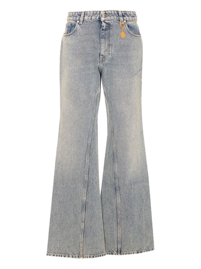 Stella McCartney Flared Denim Slim Jeans Blue