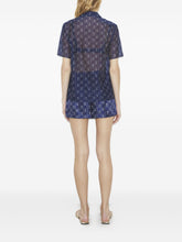 Tory Burch Printed Silk Shorts Blue