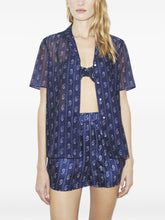 Tory Burch Printed Silk Shorts Blue