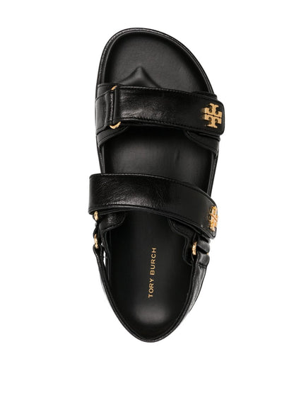 Tory Burch Kira Sport Leather Sandals Black