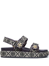 Tory Burch Kira Sport Leather Sandals Blue