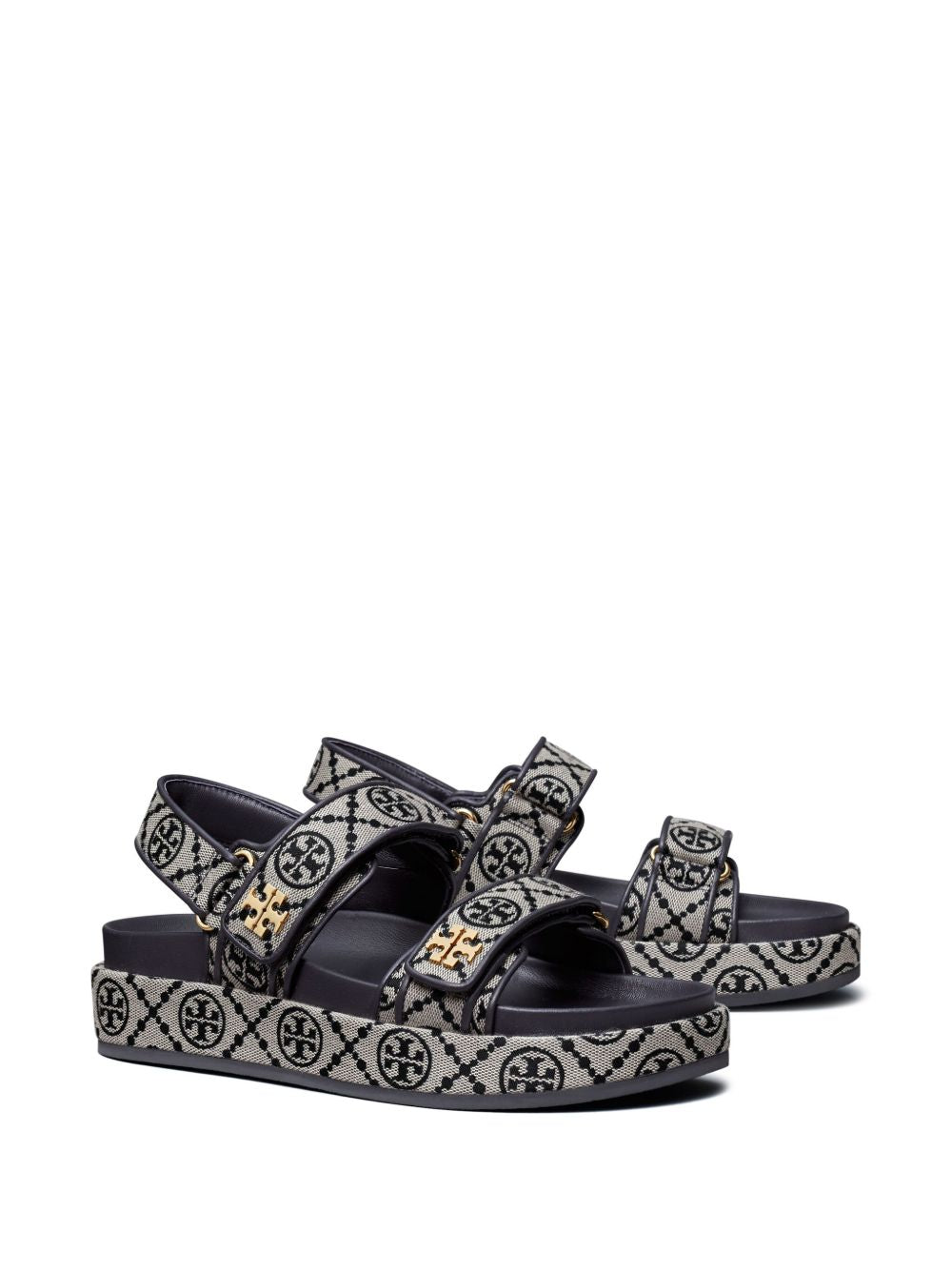 Tory Burch Kira Sport Leather Sandals Blue