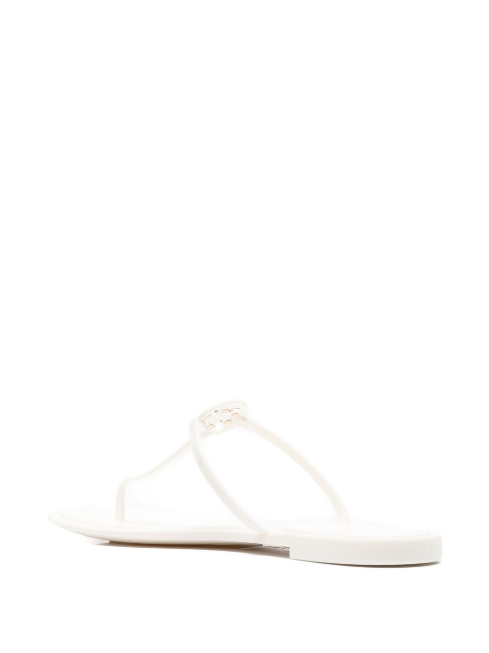 Tory Burch Miller Flat Logo Sandals White
