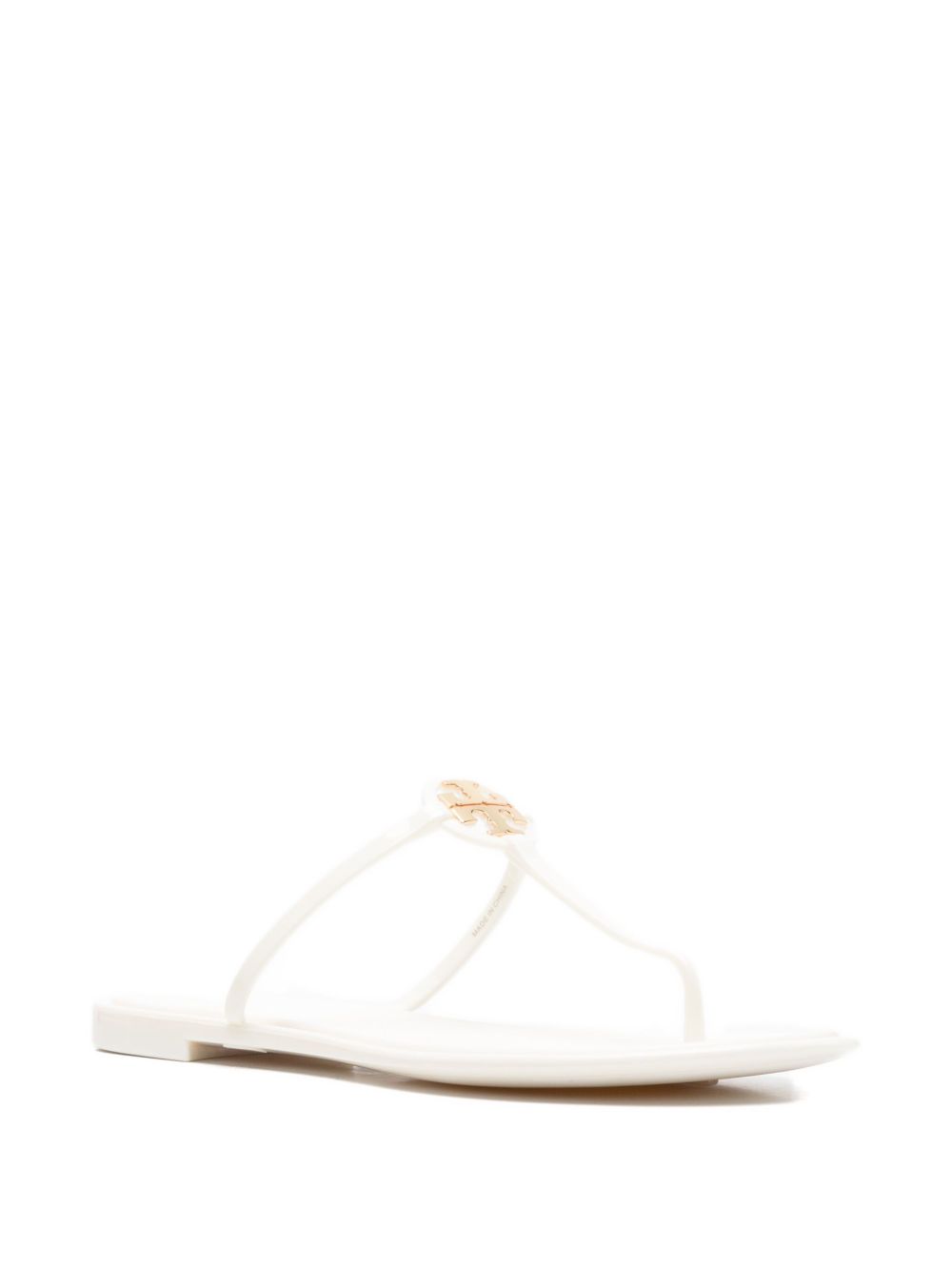 Tory Burch Miller Flat Logo Sandals White