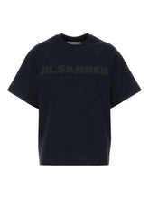 Jil Sander Logo Cotton Crewneck T-shirt Blue