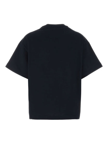 Jil Sander Logo Cotton Crewneck T-shirt Blue