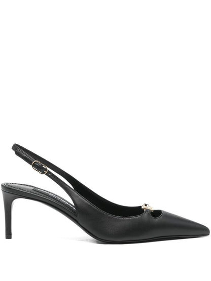 Dolce &amp; Gabbana Slingback Leather Pumps Black