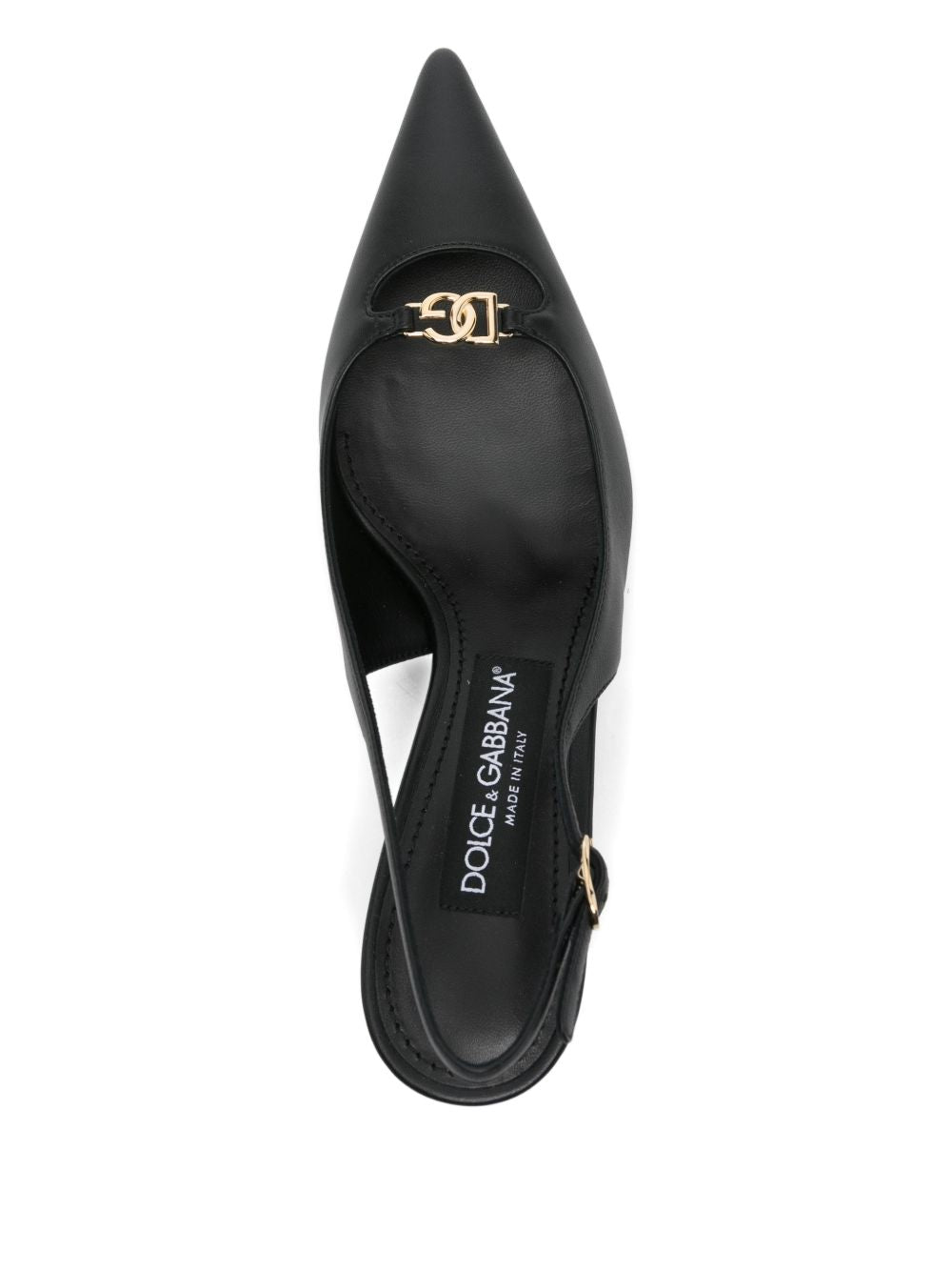 Dolce &amp; Gabbana Slingback Leather Pumps Black