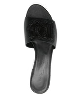 Dolce & Gabbana Embellished Leather Sandals Black black