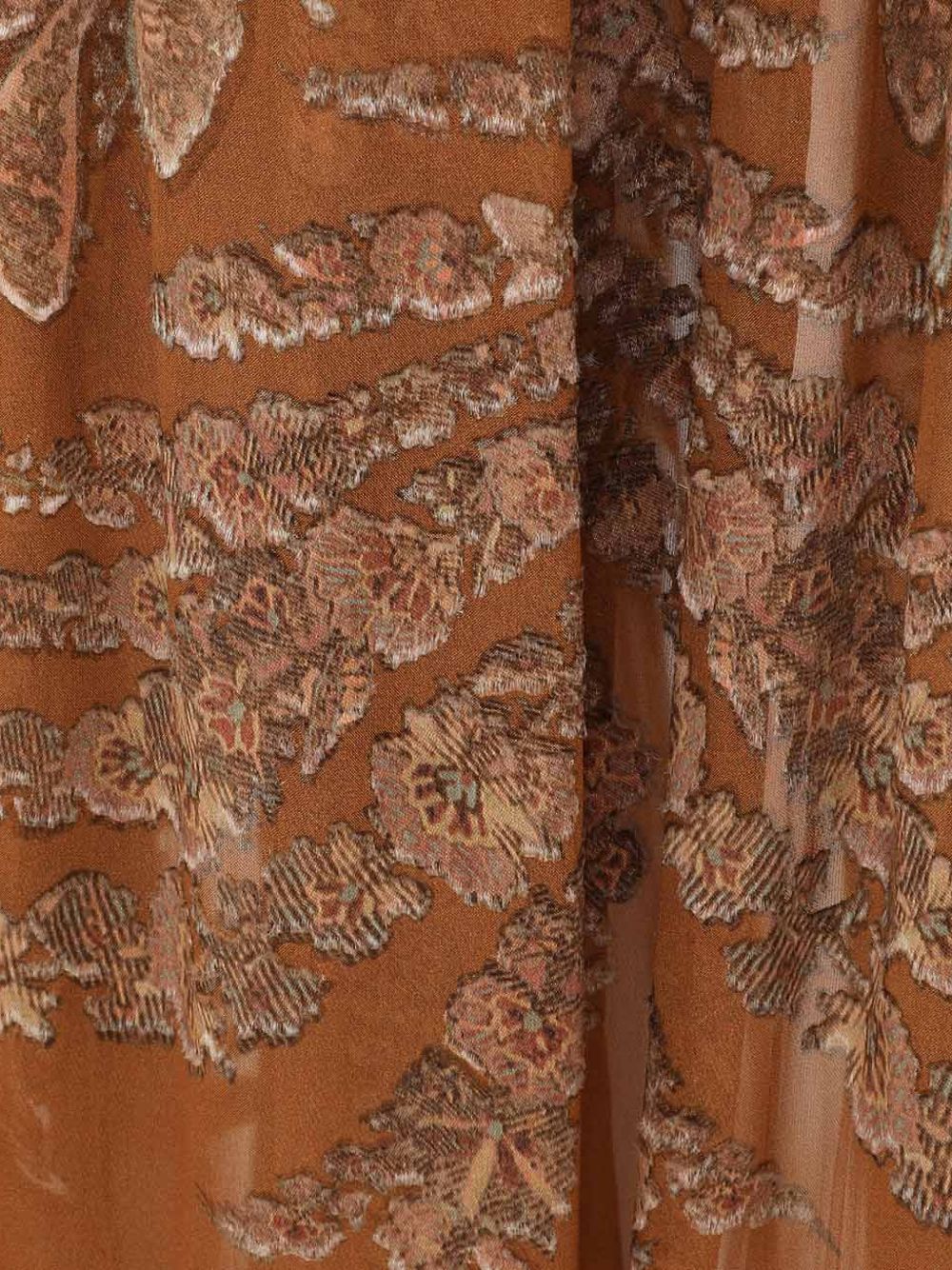 Zimmermann Paisley Print Gathered Skirt Brown brown
