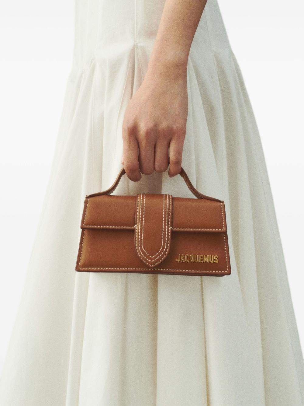 JACQUEMUS Le Bambino Leather Handbag Leather Brown