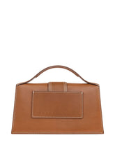 JACQUEMUS Le Grand Bambino Leather Handbag Leather Brown