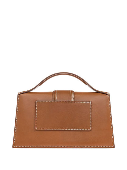 JACQUEMUS Le Grand Bambino Leather Handbag Leather Brown