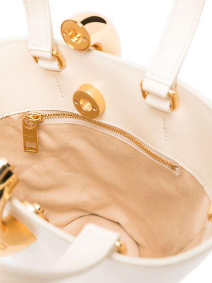 JACQUEMUS Le Petit Bambola Bucket Bag Ivory