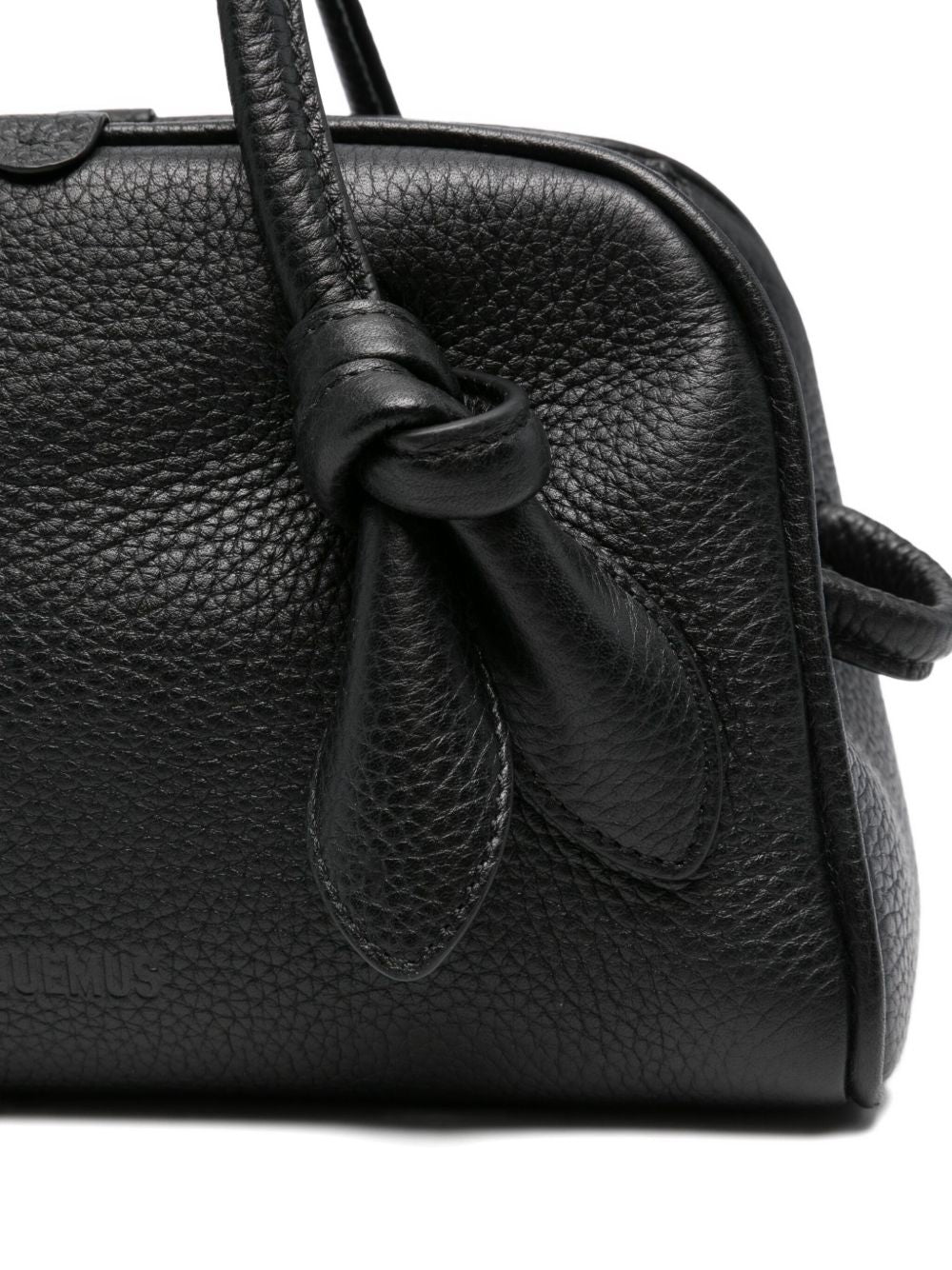 JACQUEMUS Le Petit Turismo Leather Handbag Black