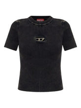 Diesel Oval D Logo Cotton T-Shirt Black