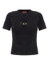 Diesel Oval D Logo Cotton T-Shirt Black