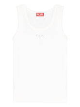 Diesel Cotton Ribbed Tank Top White