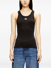 Diesel Ribbed Cotton Tank Top Black