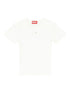 Diesel Logo Cotton Ribbed T-Shirt White