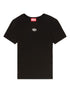 Diesel Logo Ribbed Cotton T-shirt Black
